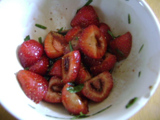 Strawberry, Tarragon, Black Pepper, Balsamic Salad