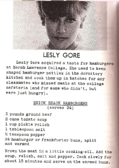 Lesly Gore's Snick Snack Hamburgers