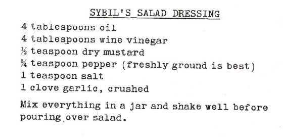 Sybil Burton Christopher's Salad Dressing 001