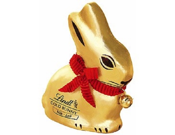 Chocolate Bunny red ribbon