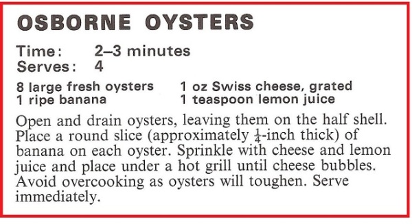Osborne Oysters Recipe