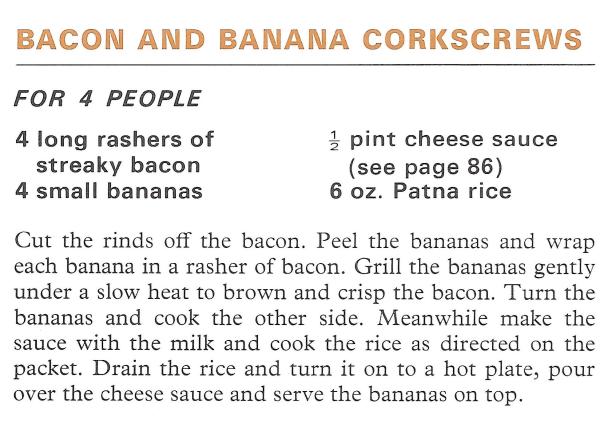 Bacon and Banana Corkscrews