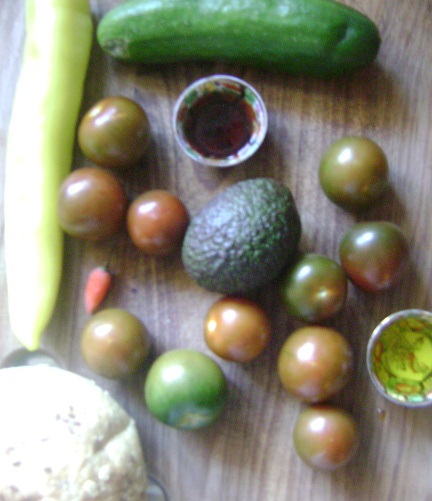 Green Gazpacho ingredients